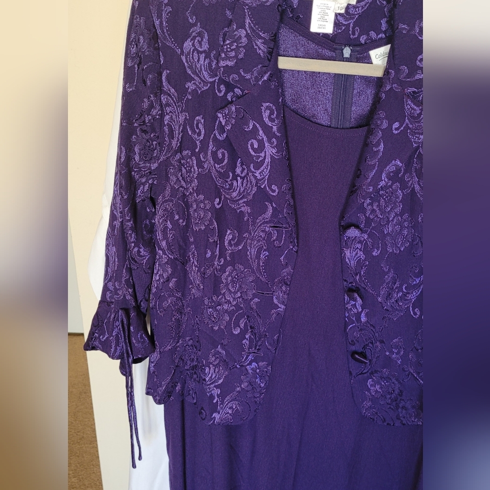 Coldwater creek 2 pc Purple Dress Size 10 (305) - Picture 2 of 7